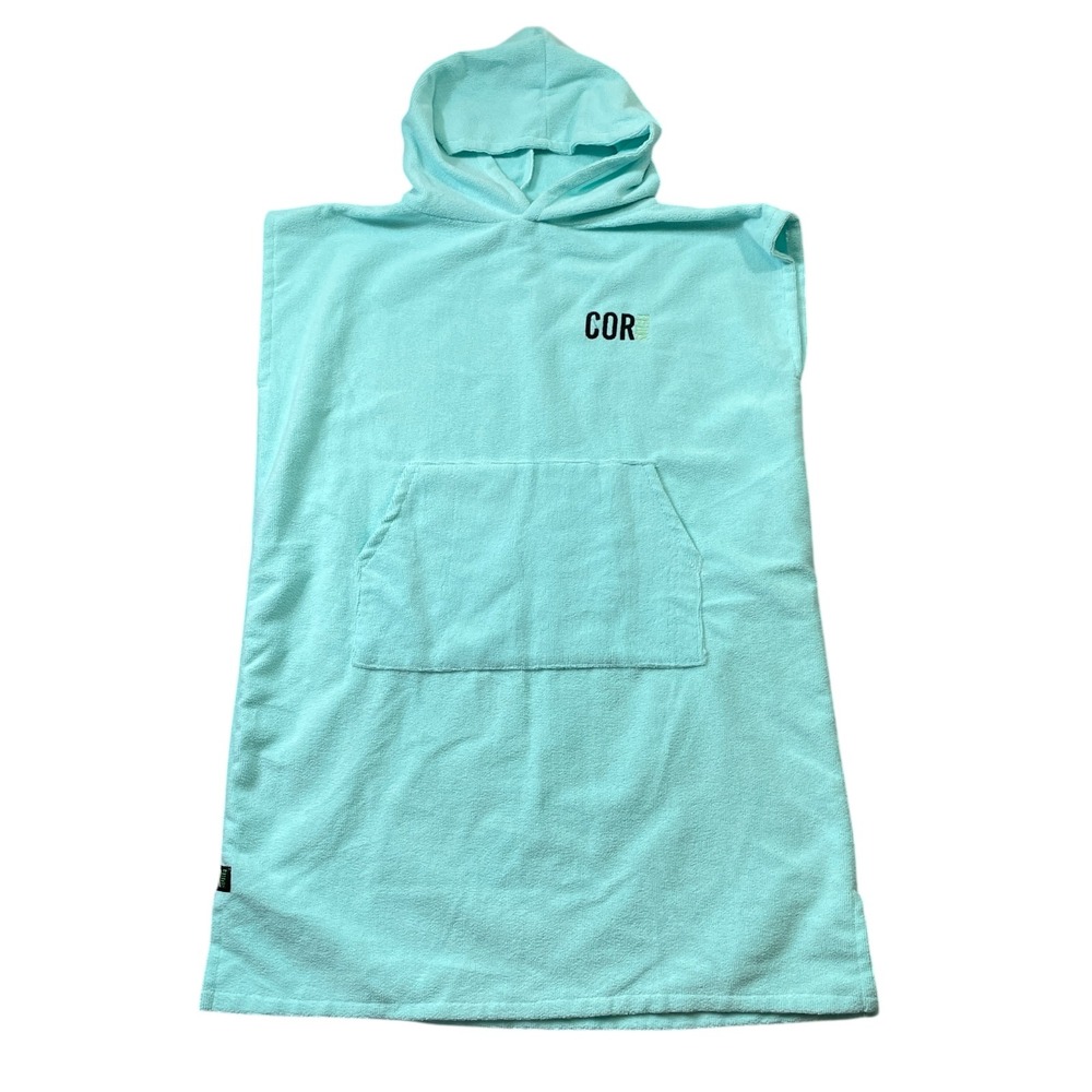 COR Surf One Size Fits Most Light Blue Terry Cloth Hooded‎ Cover Up Sleeveless